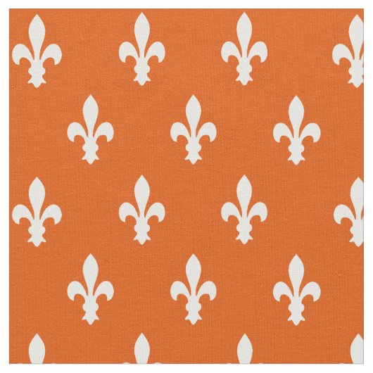 Persimmon Viktorianisch Fleur de Lys Fabric Stoff (Nahaufnahme)