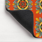 Persimmon-Viktorianisch-Tile-Design Mousepad (Ecke)
