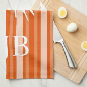 Persimmon Viktorianischer Streifen mit Butterfly M Geschirrtuch (Viertel Falte)