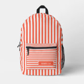 Persimmon Vintag Strickname Bedruckter Rucksack (Vorderseite)