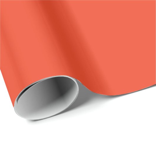 PERSIMMON (Vollrot-orange Farbe) ~ Geschenkpapier (Rolleneckpunkt)