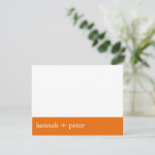 Persimmonbanner: RSVP Card Karte (Stehend Vorderseite)