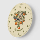 Persimmonen Große Wanduhr (Winkel)