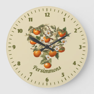 Persimmonen Große Wanduhr