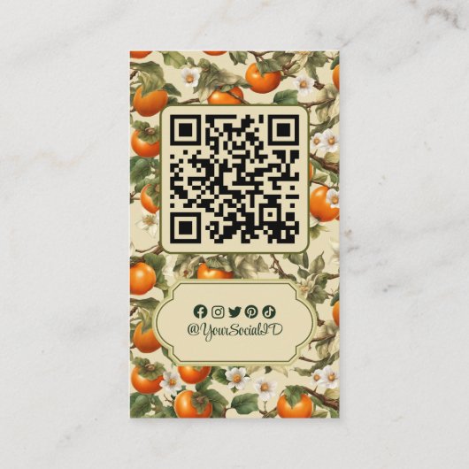 Persimmonen Visitenkarte (Rückseite)