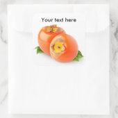 Persimmonfrüchte Quadratischer Aufkleber (Tasche)