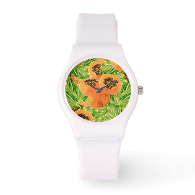 Persimmonmuster Armbanduhr (Vorderseite)