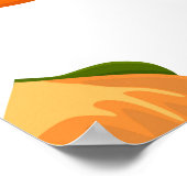 Persimmonmuster auf weißem Hintergrund abgeschiede Poster (Ecke)