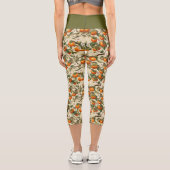 Persimmonmuster Capri Leggings (Rückseite)