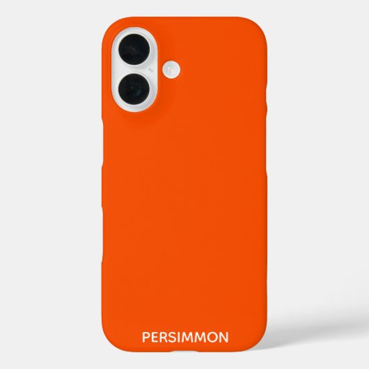Persimmonroter Farbname Case-Mate iPhone Hülle (Rückseite)