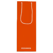 Persimmonroter Farbname Geschenktüte Für Weinflaschen (Vorderseite)
