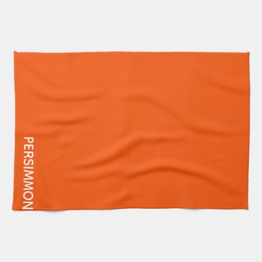 Persimmonroter Farbname Geschirrtuch (Horizontal)