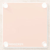 Persimmonroter Farbname Glasuntersetzer (Rückseite)