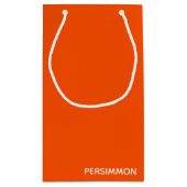 Persimmonroter Farbname Kleine Geschenktüte (Rückseite)