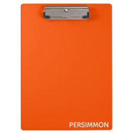 Persimmonroter Farbname Klemmbrett