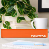 Persimmonroter Farbname Namensplakette