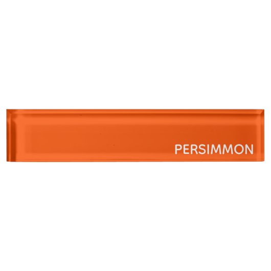 Persimmonroter Farbname Namensplakette (Vorderseite)