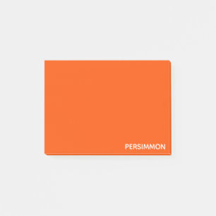 Persimmonroter Farbname Post-it Klebezettel