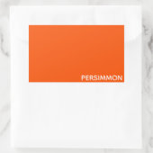 Persimmonroter Farbname Rechteckiger Aufkleber (Tasche)