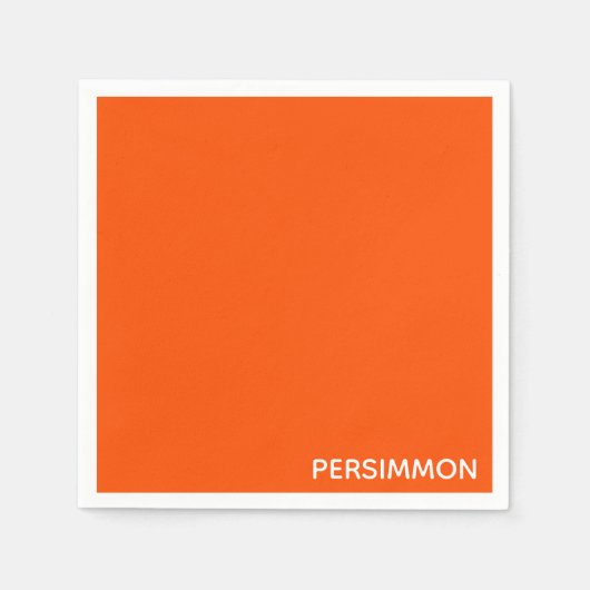 Persimmonroter Farbname Serviette (Vorderseite)