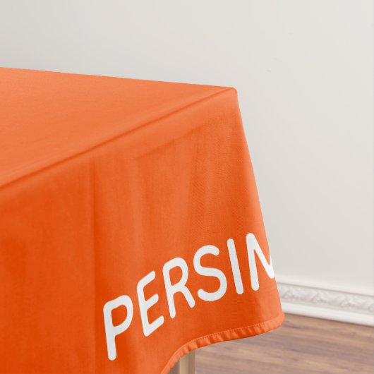 Persimmonroter Farbname Tischdecke (Beispiel)
