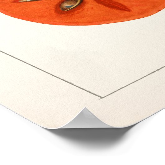 Persimmons Fruchtfarbenmalerei Poster (Ecke)