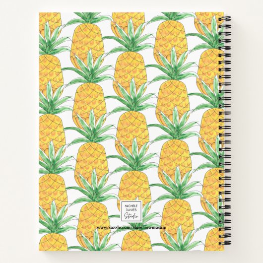 Persinalized Ananas Dankesblatt Notizblock (Rückseite)
