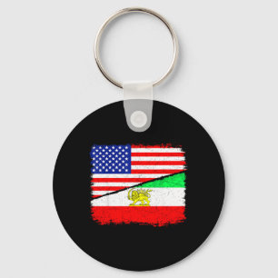 Persisch-Amerikanische Flagge USA Persien Wurzeln Schlüsselanhänger