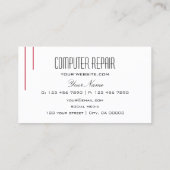 Persisch Red White Stilvoll Einfach und Beruflich Visitenkarte (Rückseite)