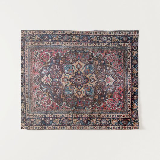 Persisch rosa Rosa  Wandteppich (Vorderseite (Horizontal))