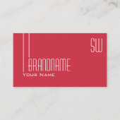 Persisch rot und weiß mit Initialen Beruflich Visitenkarte (Vorderseite)