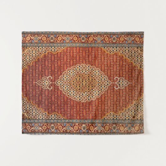 Persisch Rotes Blau  Wandteppich (Vorderseite (Horizontal))