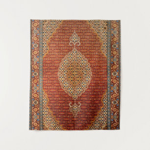 Persisch Rotes Blau  Wandteppich