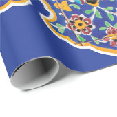 Persisch Türkis Geschenkpapier (Rolleneckpunkt)