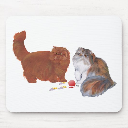 Persisch und Calico Persisch mit Ornamenten Mousepad (Vorne)