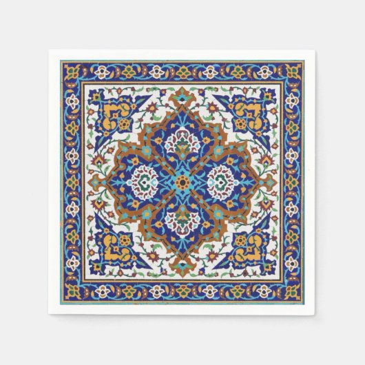 Persische aufwändig gekachelte Wandserviette Serviette (Vorderseite)