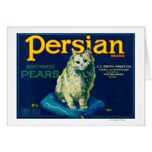 Persische Birnen-Kiste LabelYakima, WA