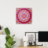 Persische Blume Mandala Poster (Heimbüro)