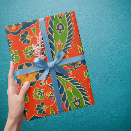 Persische Blumendrucke dekorativ Geschenkpapier