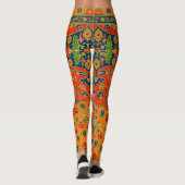 Persische Blumendrucke dekorativ Leggings (Rückseite)