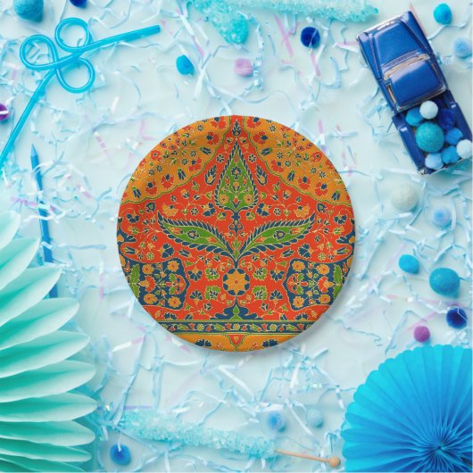 Persische Blumendrucke dekorativ Pappteller (Party)