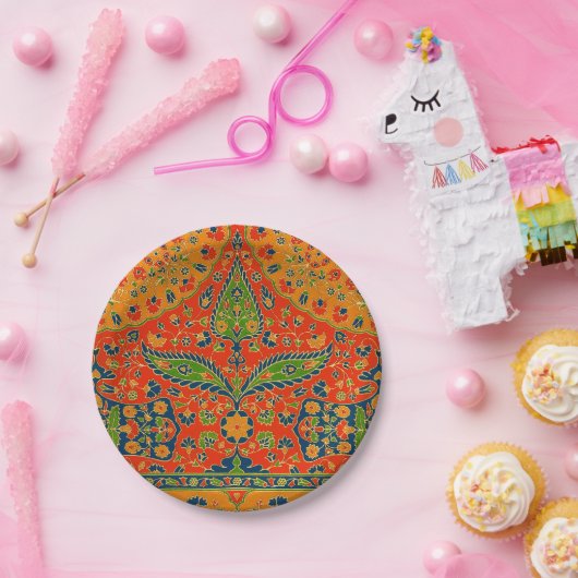 Persische Blumendrucke dekorativ Pappteller (Party)