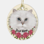 Persische Cat-Rose Keramik Ornament (Links)