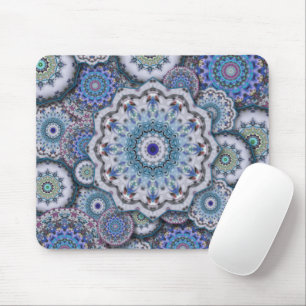 persische Damast-Mosaik-Blumen Mandala chic elegan Mousepad