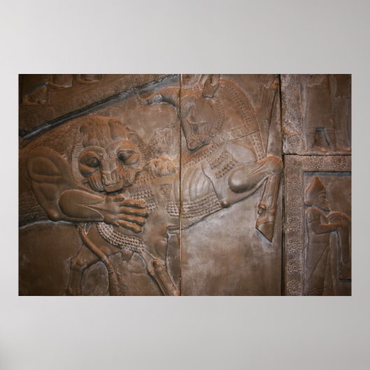 Persische Hilfe: Löwen & Bull Poster (Vorne)