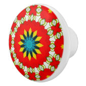 Persische Kacheln, rot, marokkanisch, Kreise, Keramikknauf (Rechts)