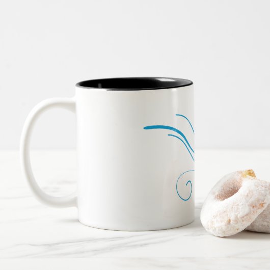 Persische Kalligrafie (RUMI) Zweifarbige Tasse (Mit Donut)