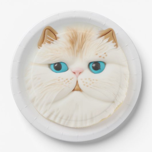 Persische Katze 3D Inspiriert Pappteller (Vorderseite)