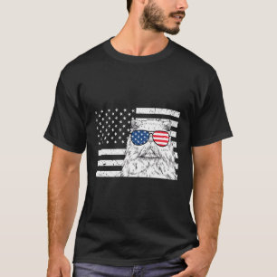 Persische Katze 4. Juli US-amerikanische Flagge Pa T-Shirt