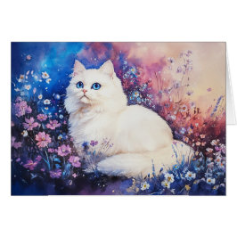 Persische Katze - 5 Zoll x 7 Zoll Kunstkarte